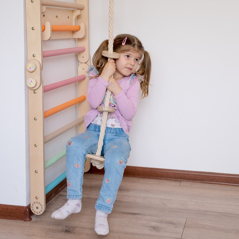 Foldable Climbing Pikler Triangle with Double-Sided Ramp