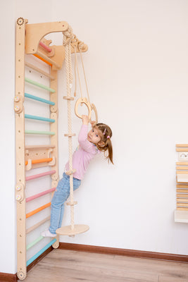 Foldable Climbing Pikler Triangle with Double-Sided Ramp