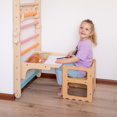 Wooden Table Attachment For Foldable Pikler Triangle