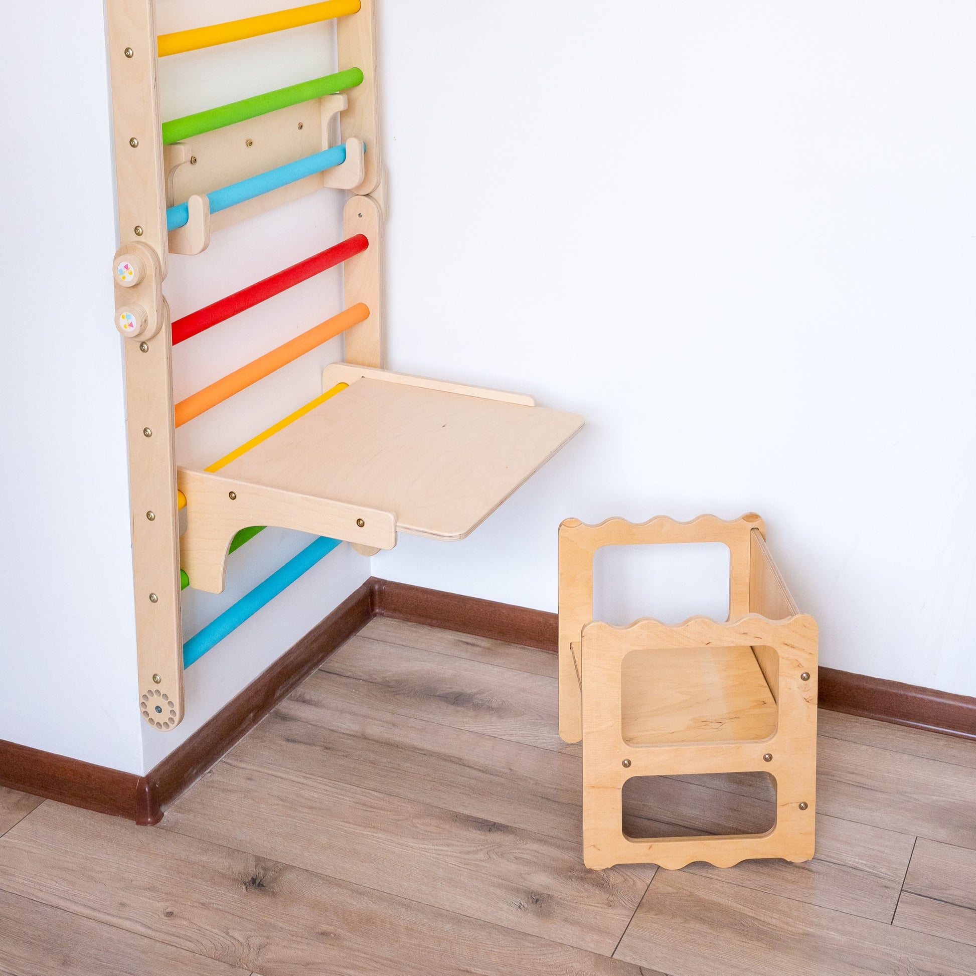 Wooden Table Attachment For Foldable Pikler Triangle