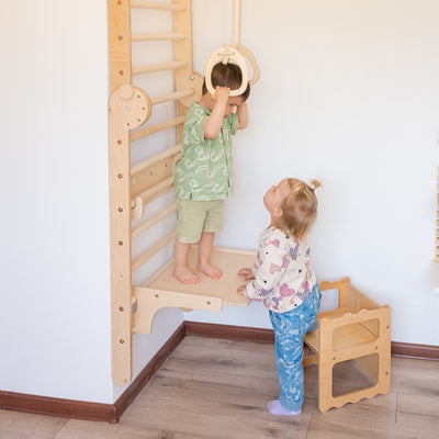 Foldable Climbing Pikler Triangle with Double-Sided Ramp