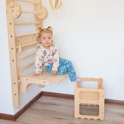 Wooden Table Attachment For Foldable Pikler Triangle