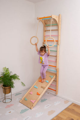 Swedish Wall with Ramp and Gymnastic Rings