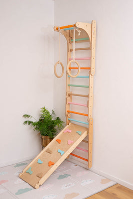 Swedish Wall with Ramp and Gymnastic Rings